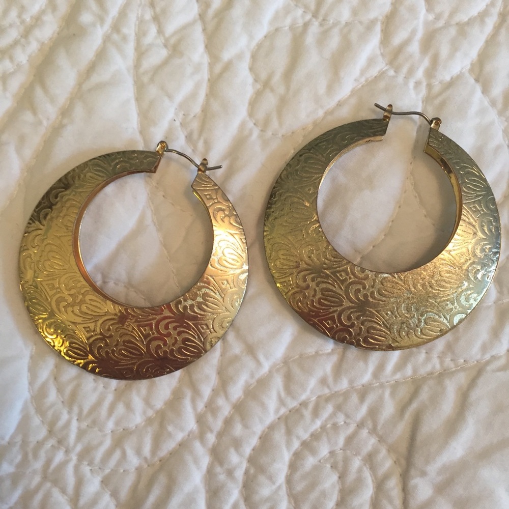Gold hoop earrings
